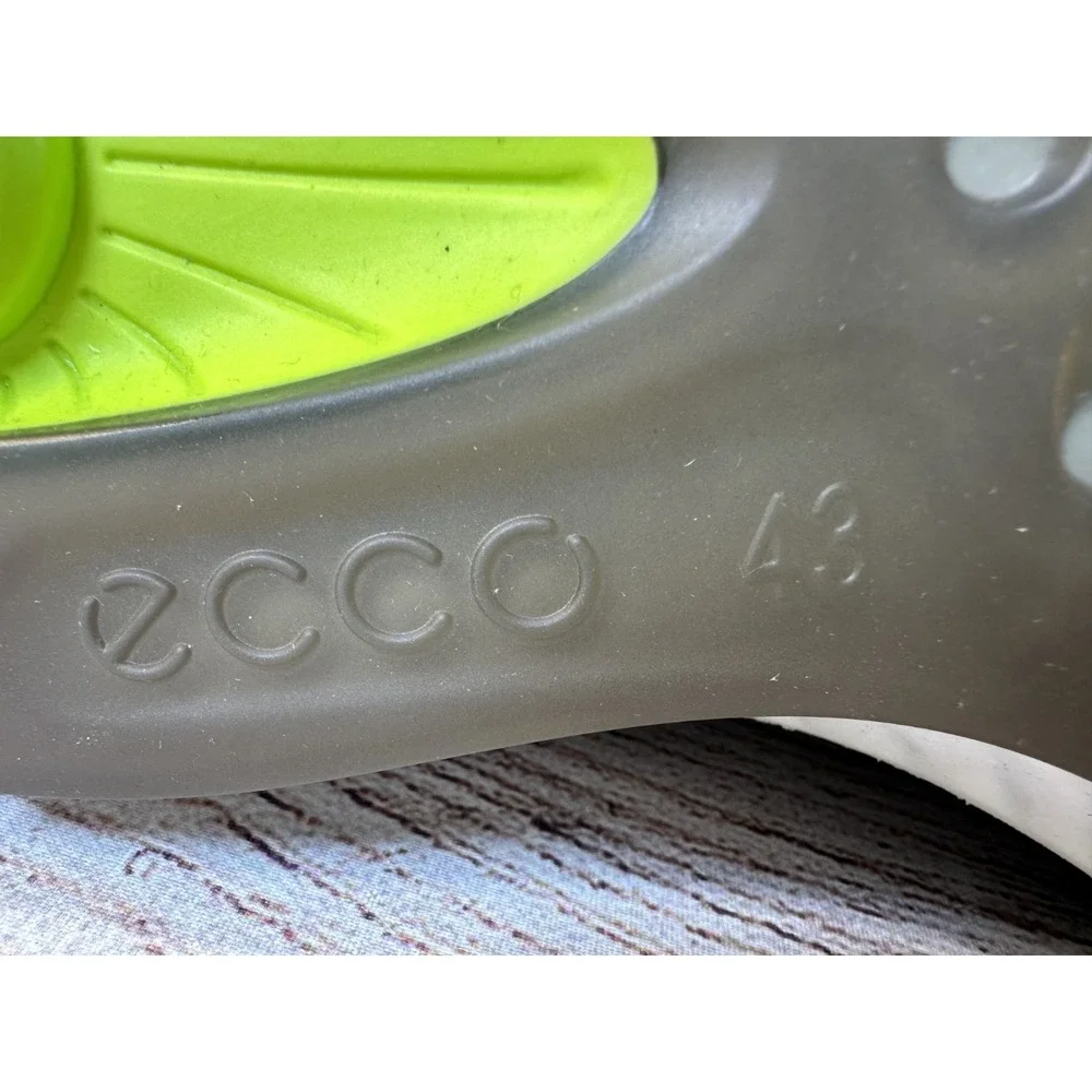 ECCO ST.1 Hybrid Men's Gray DriTan Leather Oxford Shoes Size 43 US 9-9.5